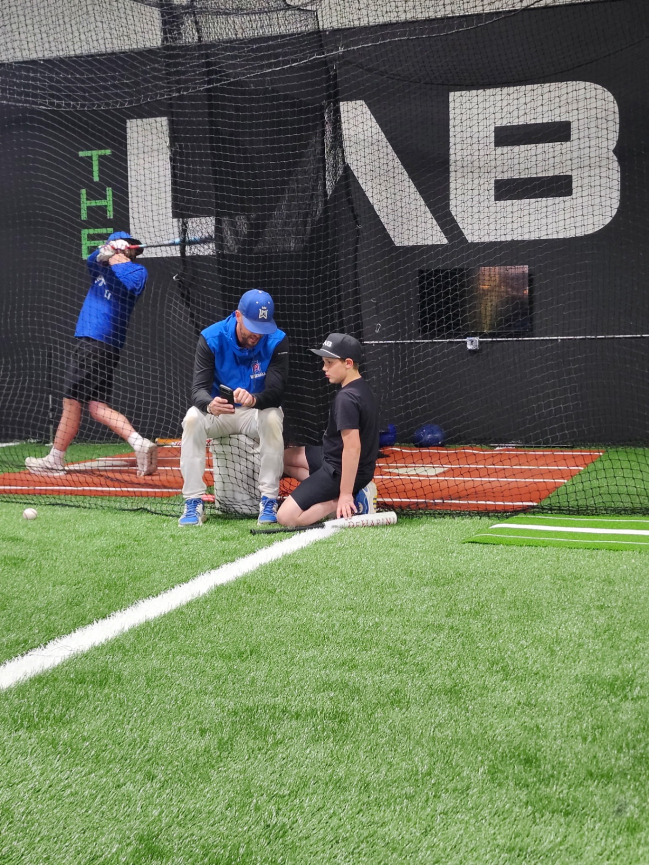 Pat Tschida working with a young player at The Lab
