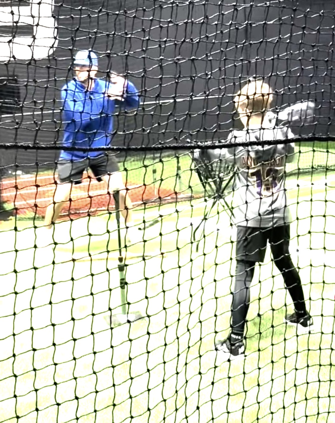 Players training in the cages at The Lab